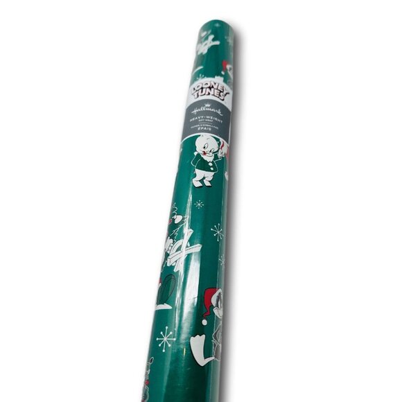 Hallmark Wrapping Paper Christmas Looney Tunes Bugs Bunny Daffy Duck 35 sq ft - Picture 2 of 2